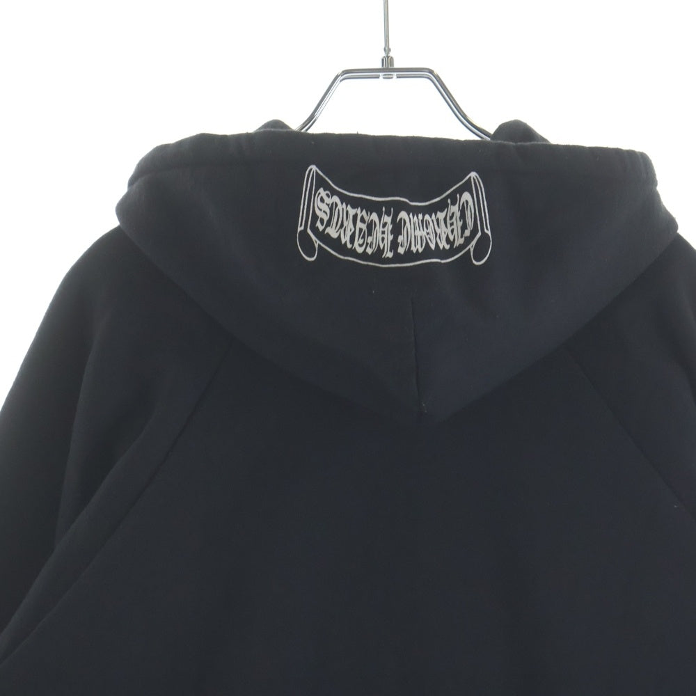 CHROME HEARTS(クロムハーツ) OLD SWTSHRT HD ZIP スクロールラベルプリント 裏地サーマル ジップアップパーカー