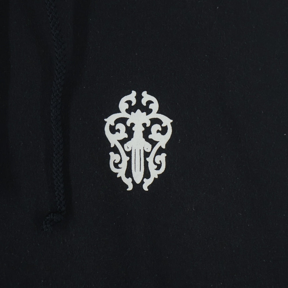 CHROME HEARTS(クロムハーツ) OLD VINE DAGGER オールド 袖CHクロスプリント 裏地サーマル プルオーバーフーディ パーカー