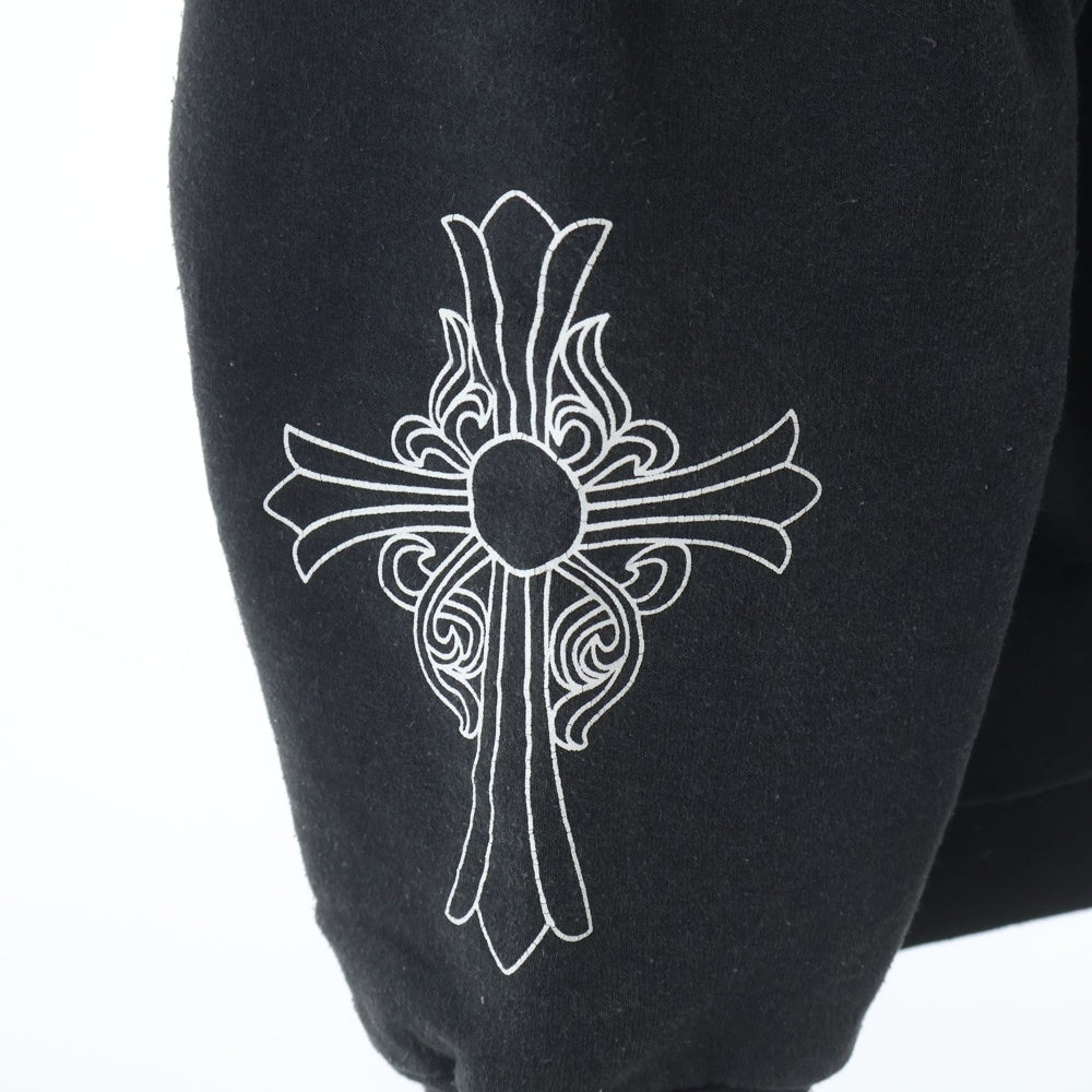 CHROME HEARTS(クロムハーツ) OLD VINE DAGGER オールド 袖CHクロスプリント 裏地サーマル プルオーバーフーディ パーカー