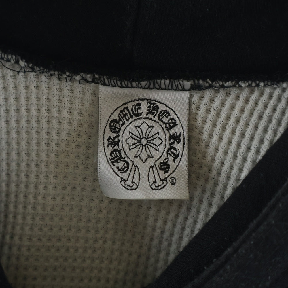 CHROME HEARTS(クロムハーツ) OLD VINE DAGGER オールド 袖CHクロスプリント 裏地サーマル プルオーバーフーディ パーカー