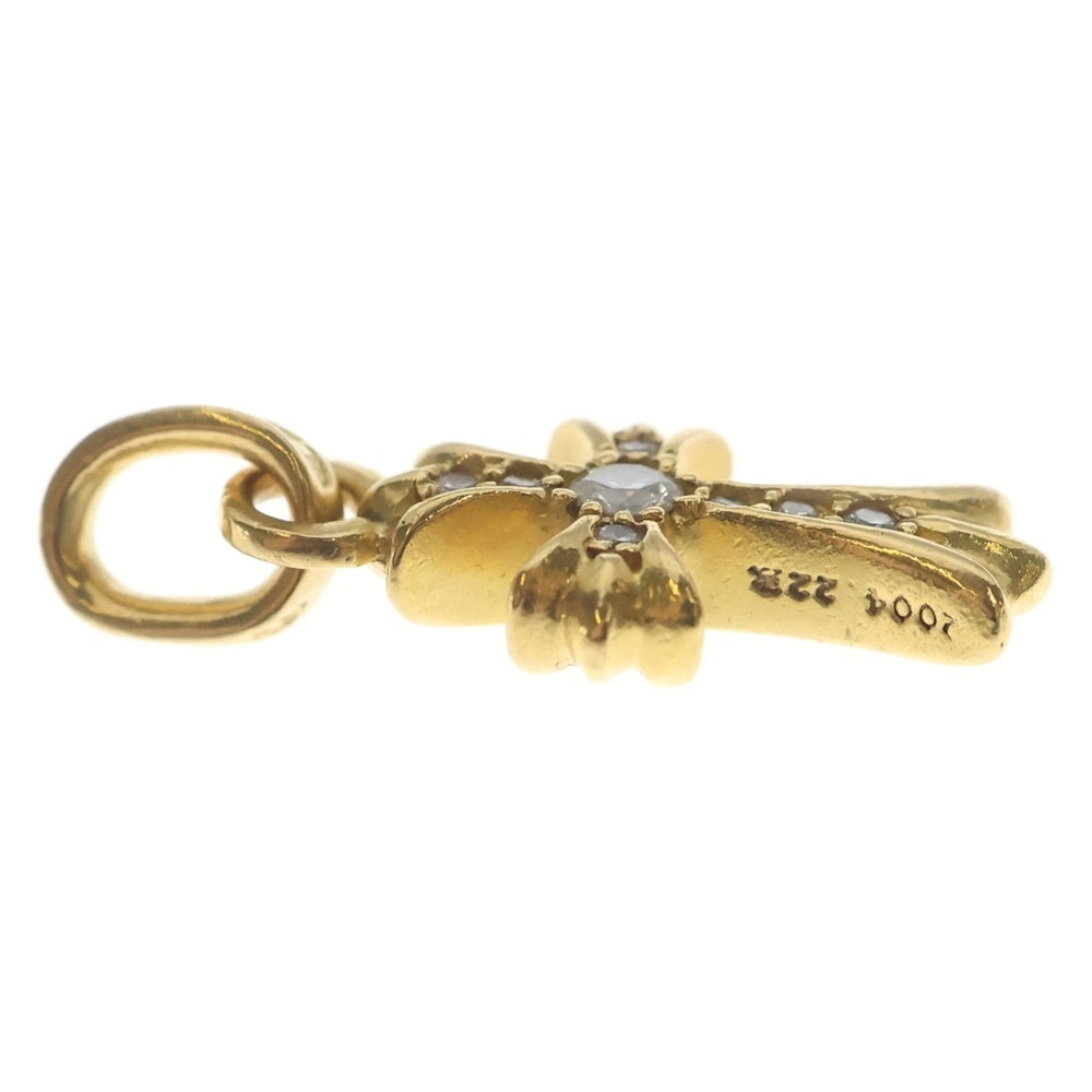 CHROME HEARTS(クロムハーツ) 22K CRS BBYFAT P/DIA ベイビーファットクロス PAVEダイヤ ペンダントトップ ゴールド BCA035