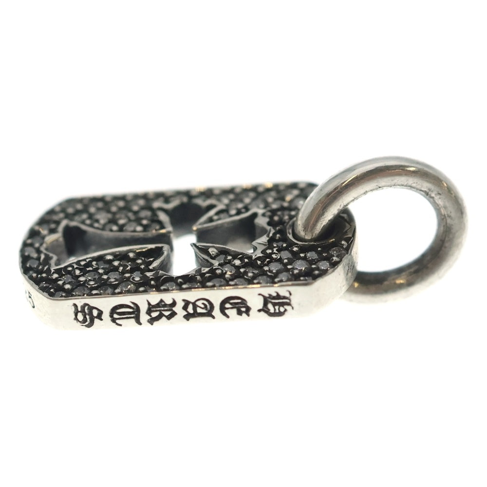 CHROME HEARTS(クロムハーツ) DT TNY CO CRS P D タイニーカットアウトクロスドッグタグ アフターダイヤ ネックレストップ シルバー