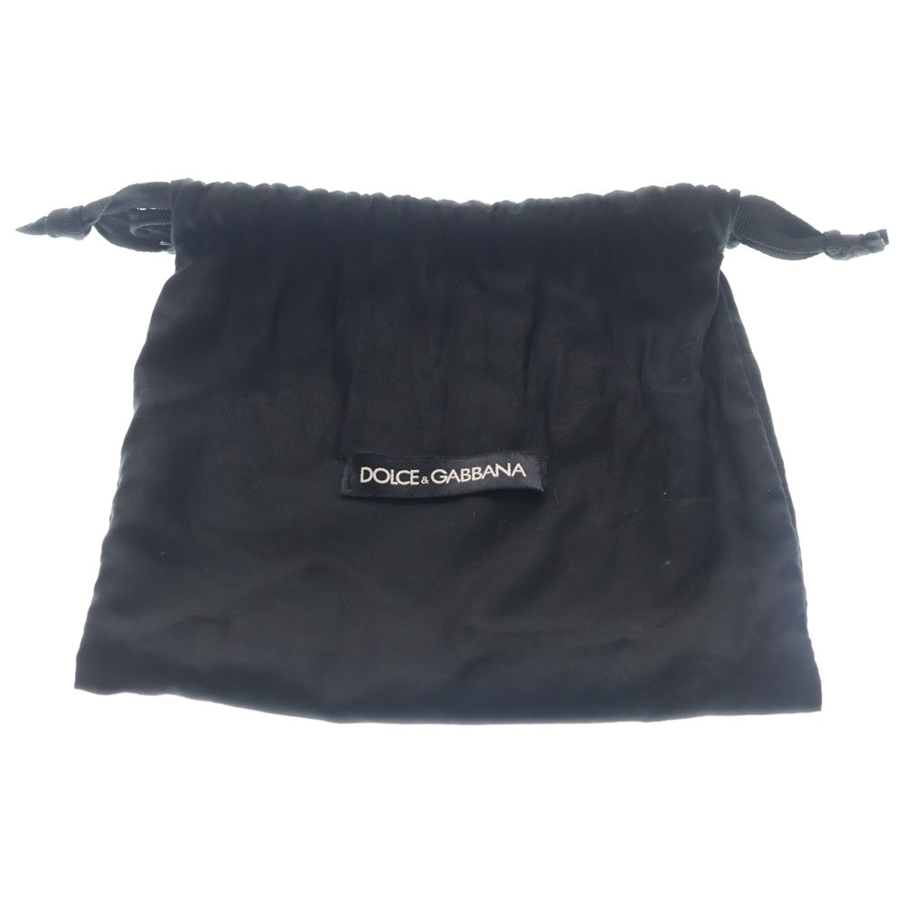 DOLCE & GABBANA(ドルチェアンドガッバーナ) ロゴプレート バックル レザーベルト ゴールド/ブラウン BC3200
