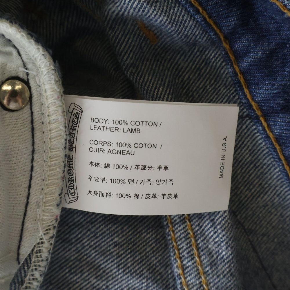 CHROME HEARTS(クロムハーツ) ×LEVI'S U VNTG JEAN BLU ORNG TAB 517 クロスパッチ付きウォッシュドデニムパンツ
