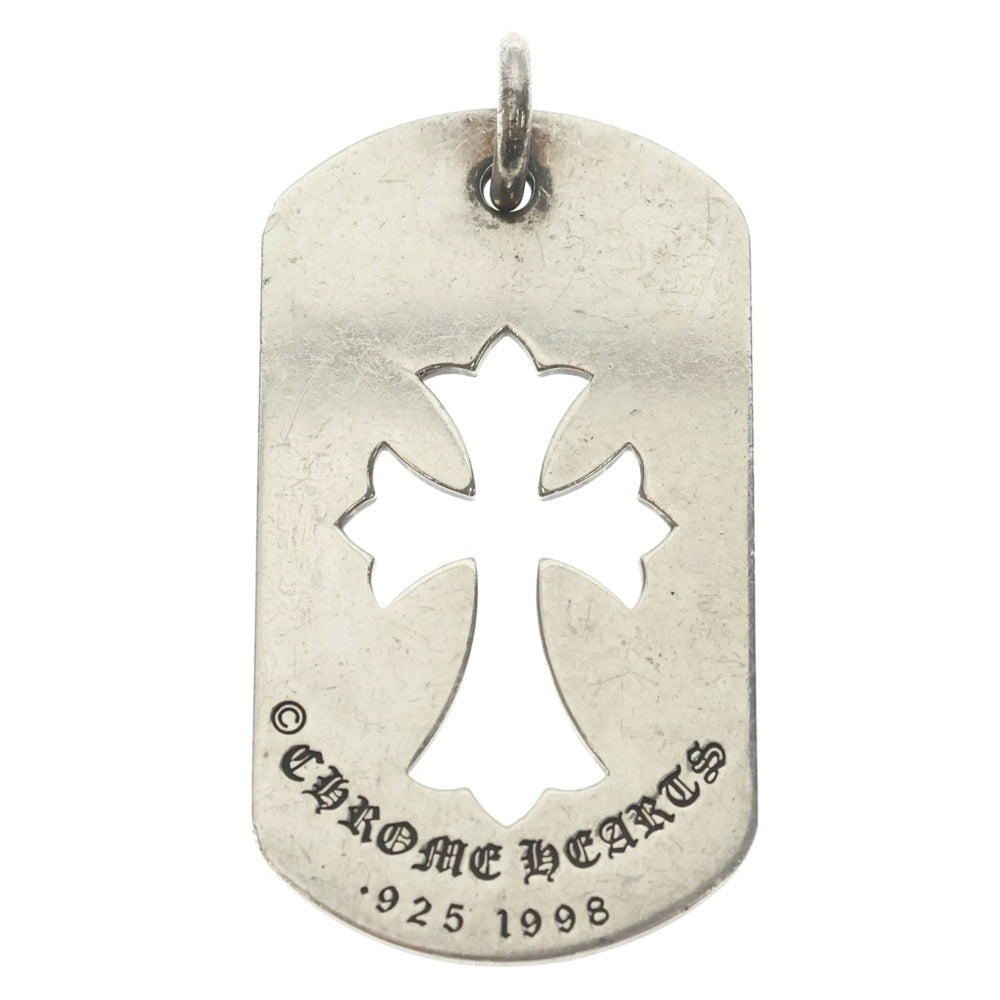 CHROME HEARTS(クロムハーツ) D TAG LRG CO CRS カットアウトクロスドッグタグ ラージ ペンダントトップ シルバー BCA239