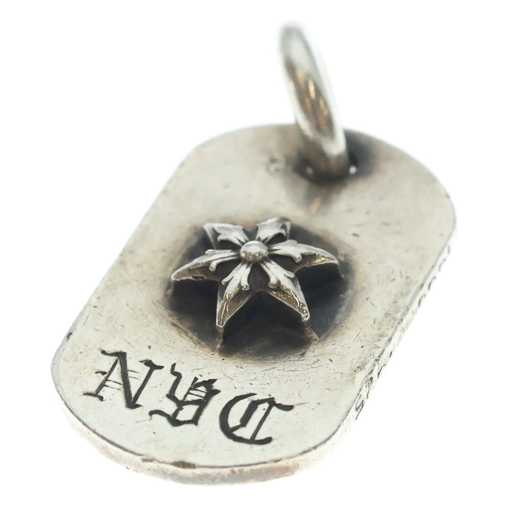 CHROME HEARTS(クロムハーツ) RAISED DOGTAG レイズドドッグタグ NYC限定スターチャームシルバーネックレストップ