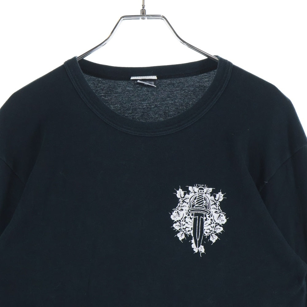 CHROME HEARTS(クロムハーツ) OLD ヴァインダガープリント クルーネックスウェットシャツ ブラック