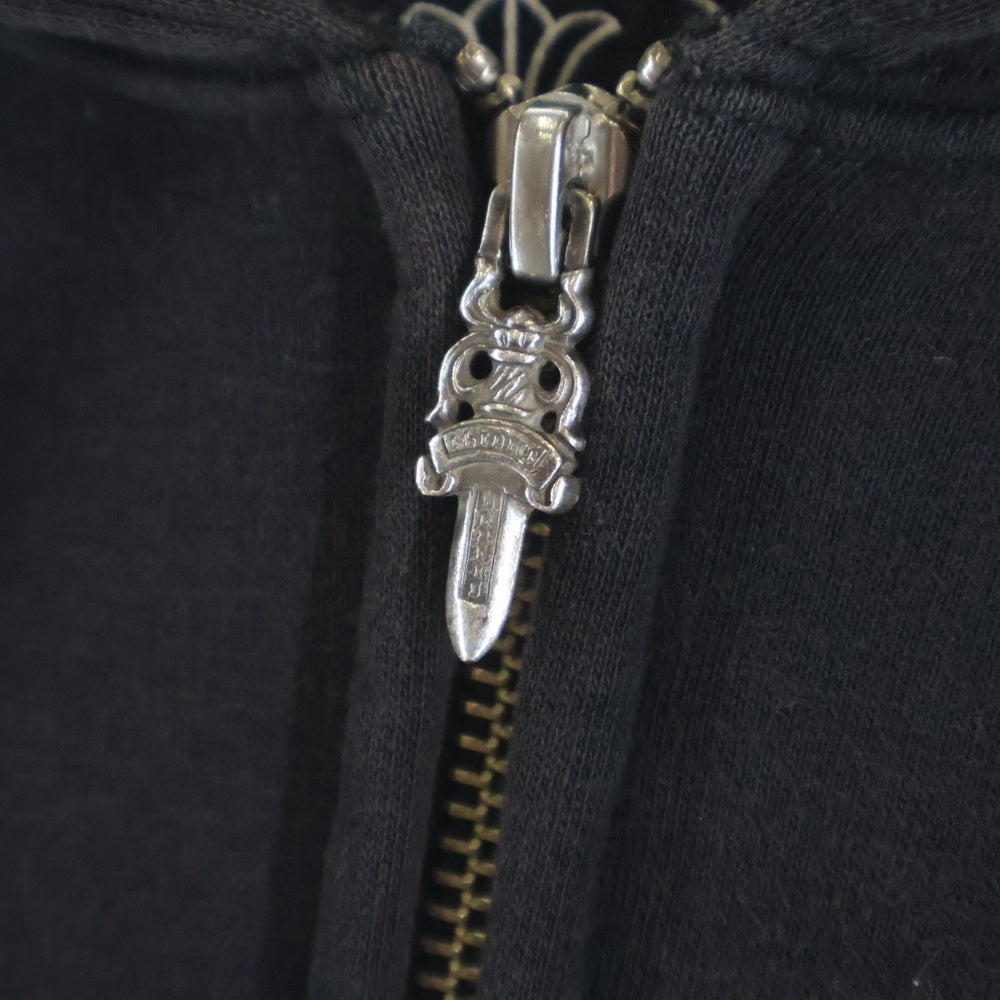 CHROME HEARTS(クロムハーツ) THRML HD ZIP 裏地サーマルジップ バックホースシュー アームロゴプリントジップパーカー