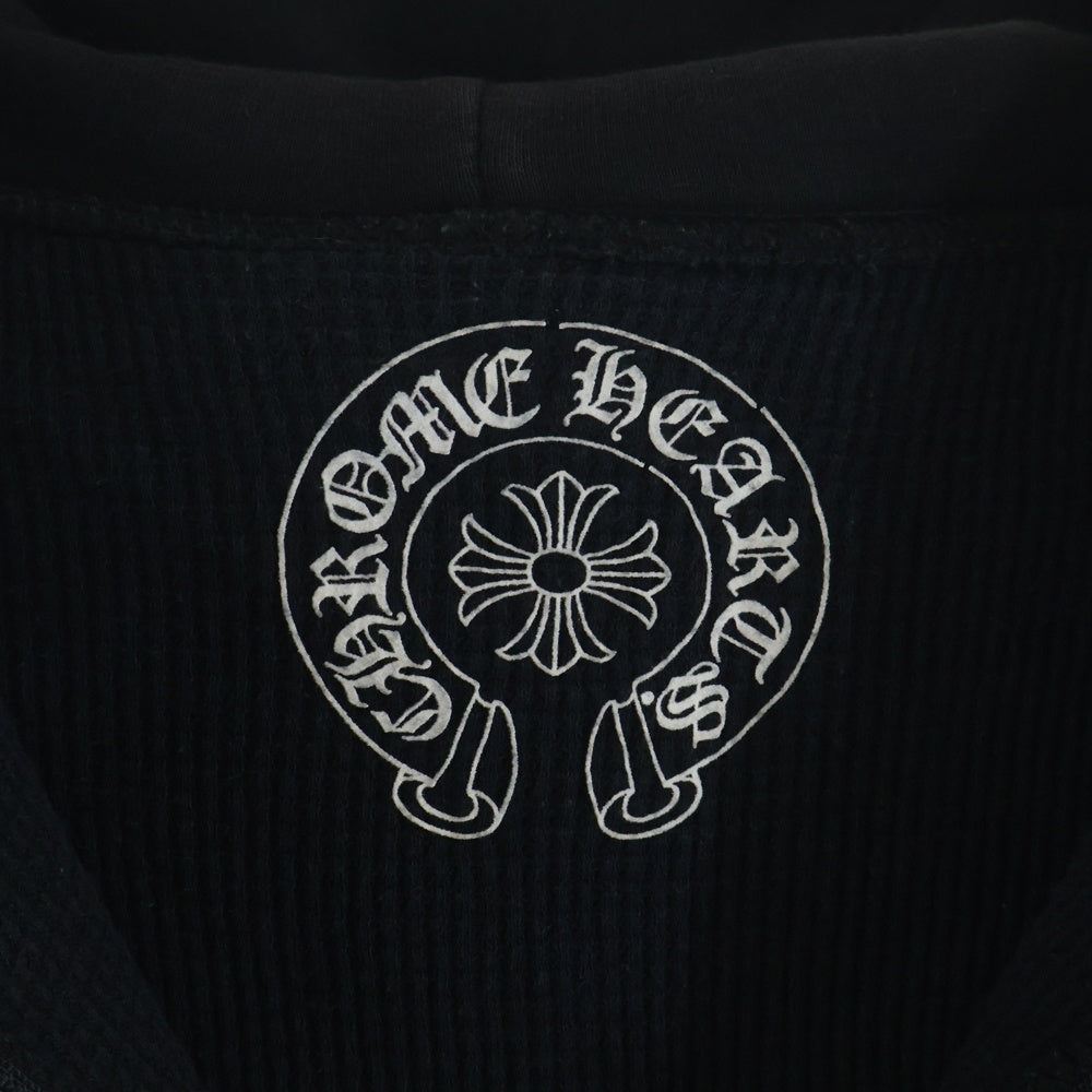 CHROME HEARTS(クロムハーツ) THRML HD ZIP 裏地サーマルジップ バックホースシュー アームロゴプリントジップパーカー