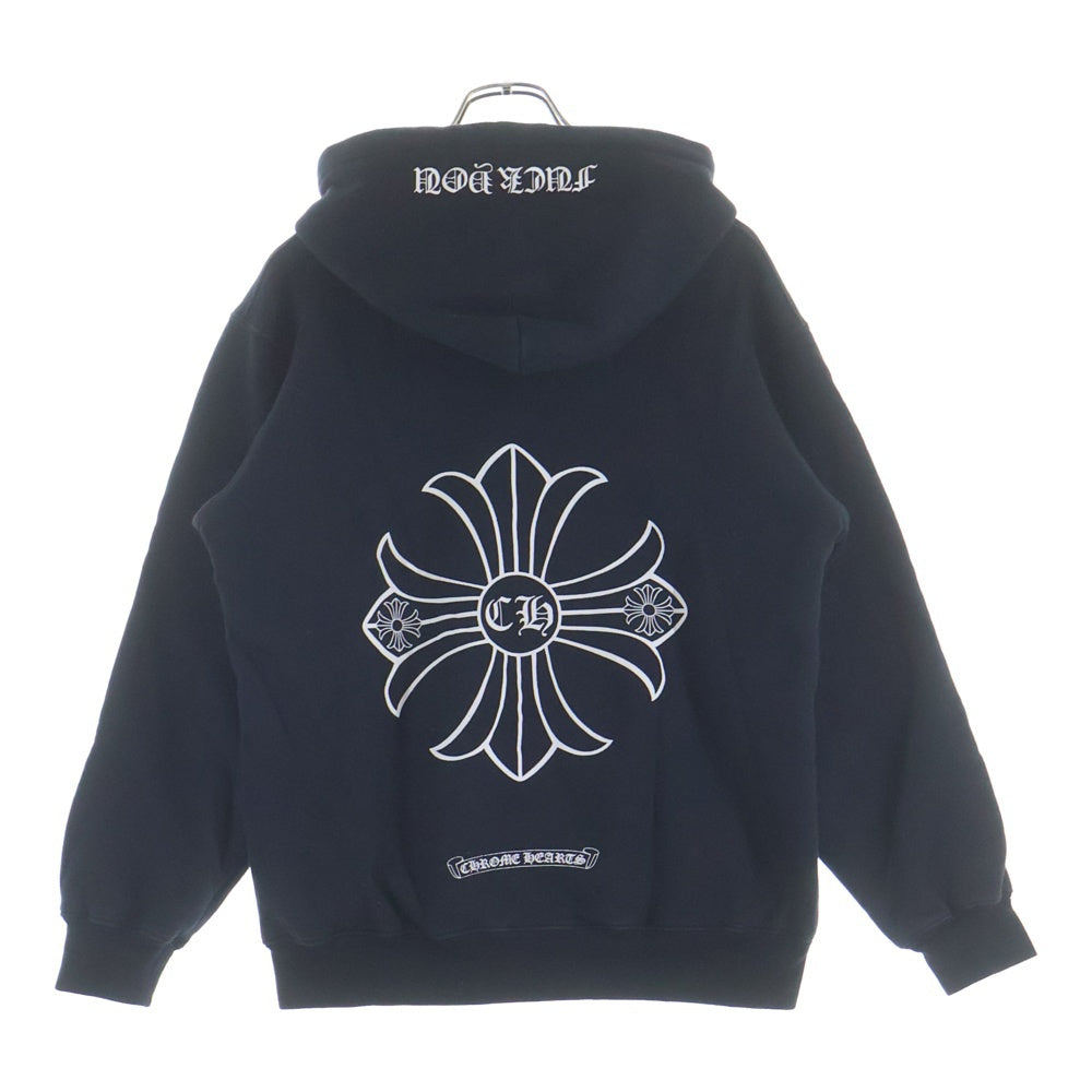 CHROME HEARTS(クロムハーツ) OLD SWTSHRT PLVR バックCHプラスプリント 裏地サーマル ジップアップパーカー