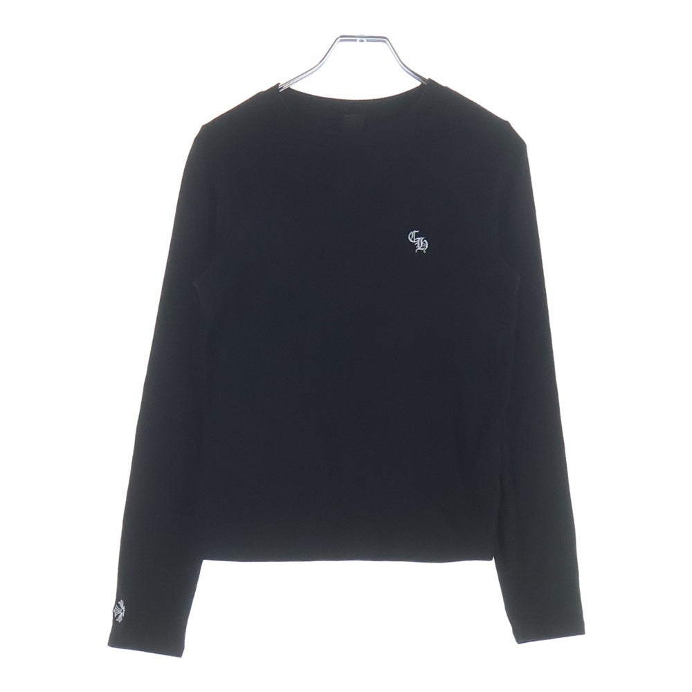 CHROME HEARTS(クロムハーツ) Y NOT CH Embroidery Thermal Long Sleeve Tee CHロゴエンブロイダリー ロングスリーブ サーマルカットソー 長袖Tシャツ ブラック