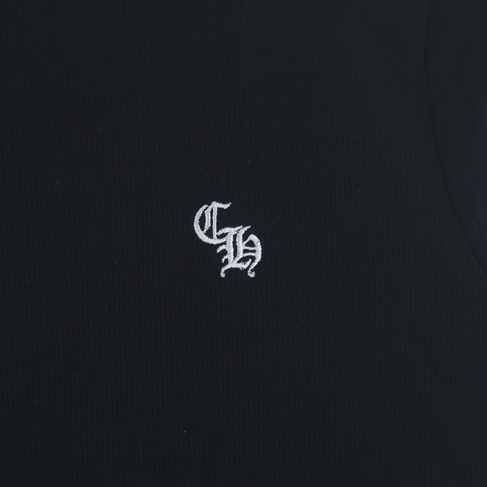 CHROME HEARTS(クロムハーツ) Y NOT CH Embroidery Thermal Long Sleeve Tee CHロゴエンブロイダリー ロングスリーブ サーマルカットソー 長袖Tシャツ ブラック