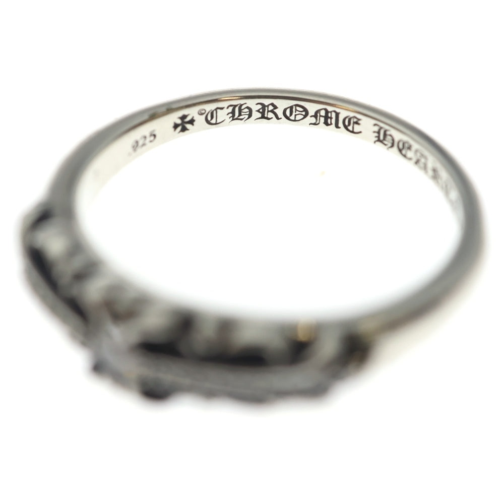 CHROME HEARTS(クロムハーツ) BABY CLSC P D ベイビークラシックフローラルクロス PAVEダイヤ リング シルバー