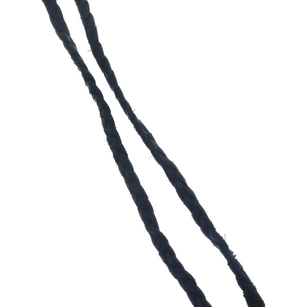 CHROME HEARTS(クロムハーツ) LEATHER BRAID スクロールレザーブレード シルバーネックレス