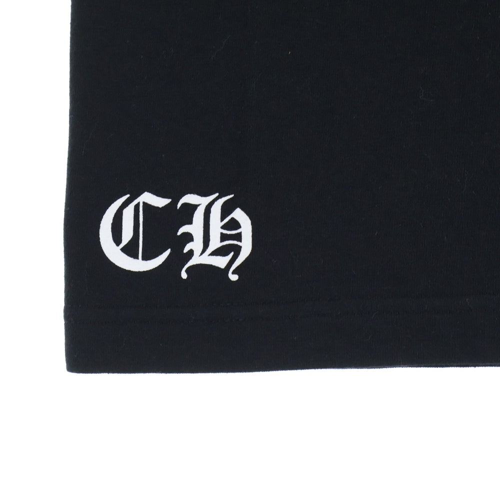 CHROME HEARTS(クロムハーツ) American Flag Vine Dagger Horseshoe Tee アメリカンフラッグ ヴァインダガーホースシュー Tシャツ 半袖カットソー 胸ポケット 星条旗 ホースシュー ブラック