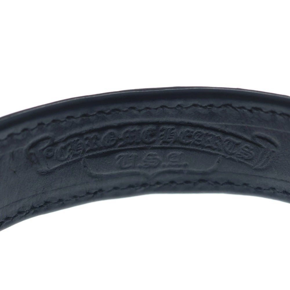 CHROME HEARTS(クロムハーツ) 3BTN 2SNP L&T リップアンドタン 3ボタン2スナップ レザーブレスレット ブラック/シルバー