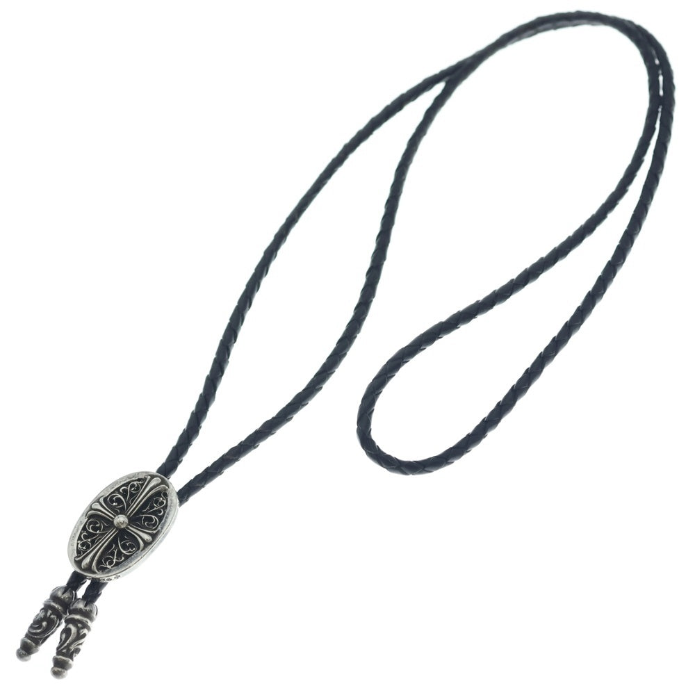 CHROME HEARTS(クロムハーツ) BOLOTIE OVALTINY タイニークラシックオーバルクロス ループタイ シルバー/ブラック BCA209