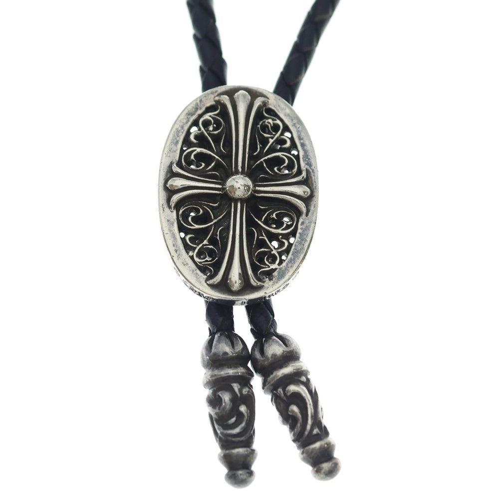 CHROME HEARTS(クロムハーツ) BOLOTIE OVALTINY タイニークラシックオーバルクロス ループタイ シルバー/ブラック BCA209