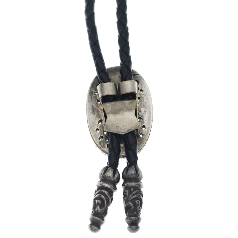 CHROME HEARTS(クロムハーツ) BOLOTIE OVALTINY タイニークラシックオーバルクロス ループタイ シルバー/ブラック BCA209