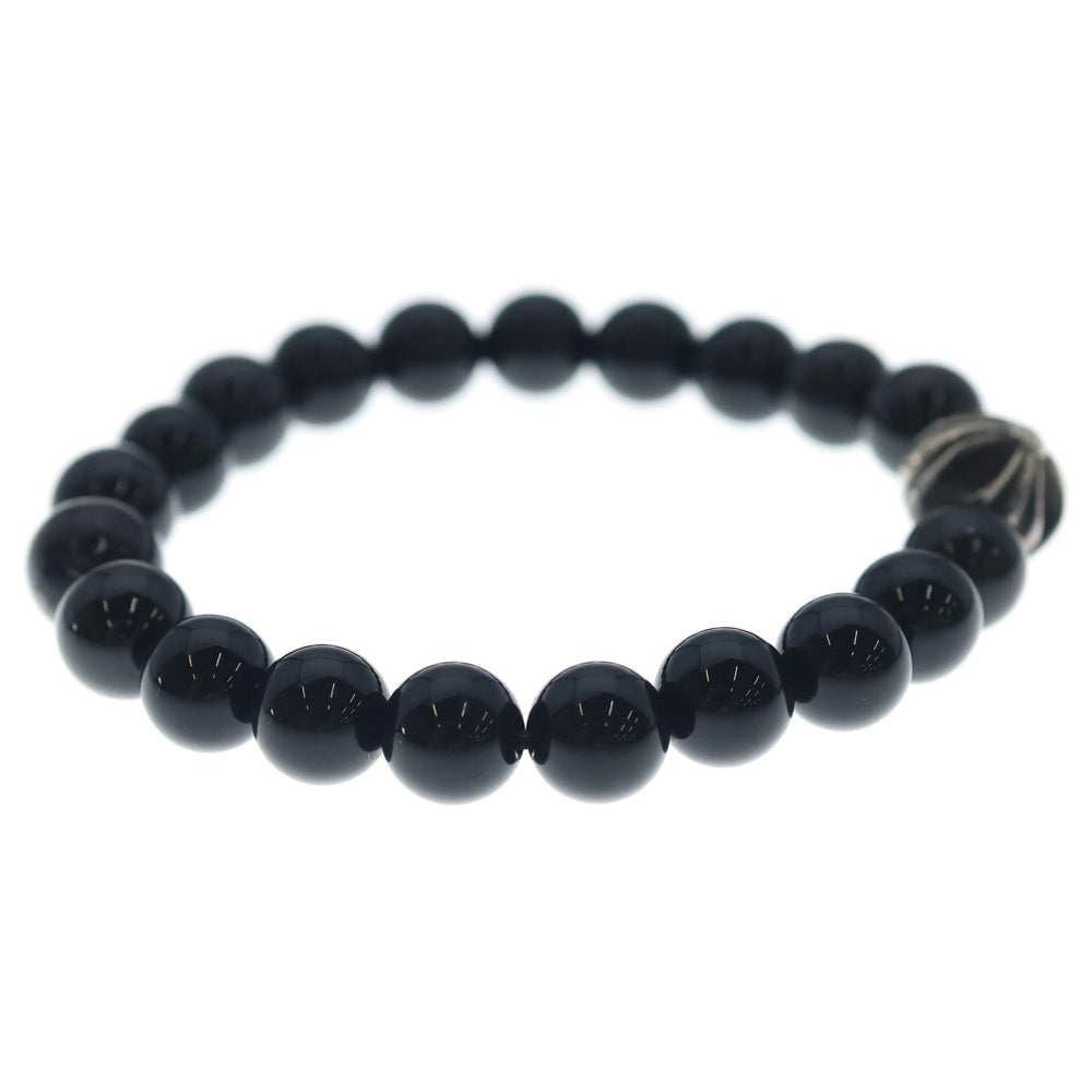 CHROME HEARTS(クロムハーツ) 8mm BEAD CHプラスボール 8mmビーズブレスレット ブラック/シルバー