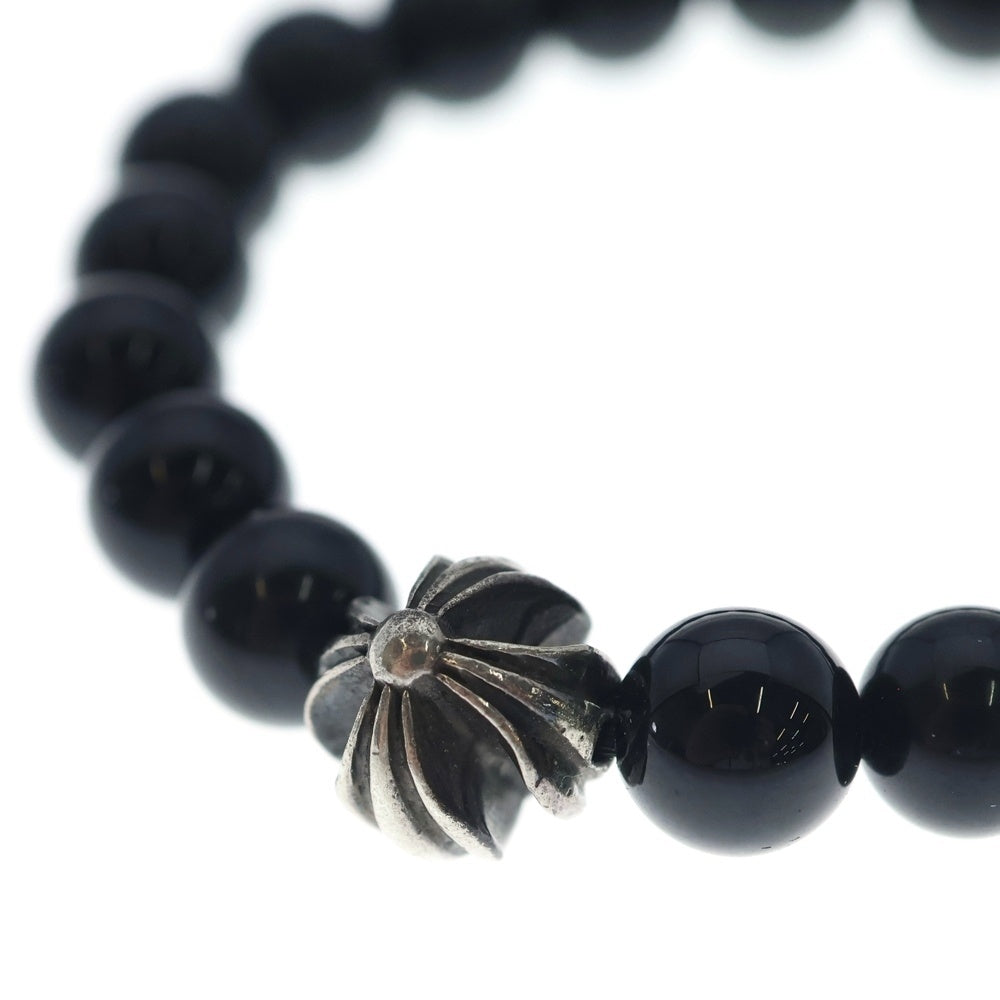 CHROME HEARTS(クロムハーツ) 8mm BEAD CHプラスボール 8mmビーズブレスレット ブラック/シルバー