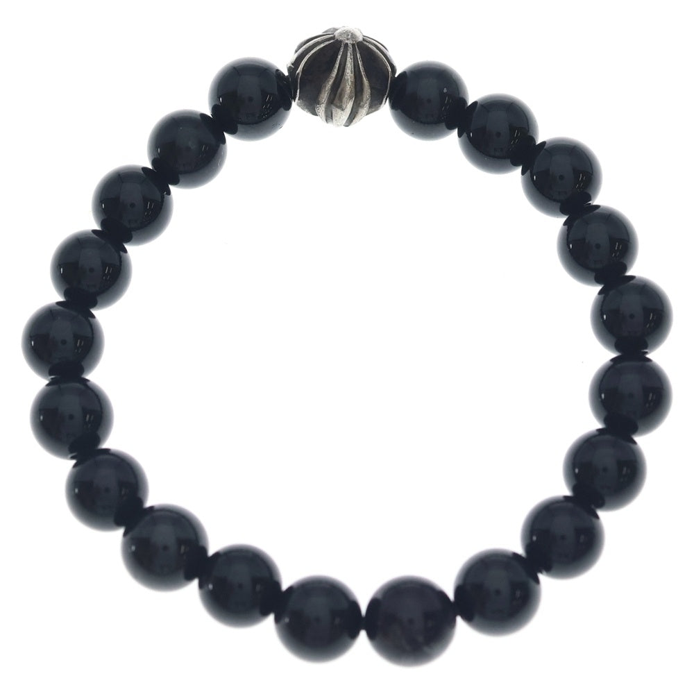 CHROME HEARTS(クロムハーツ) 8mm BEAD CHプラスボール 8mmビーズブレスレット ブラック/シルバー