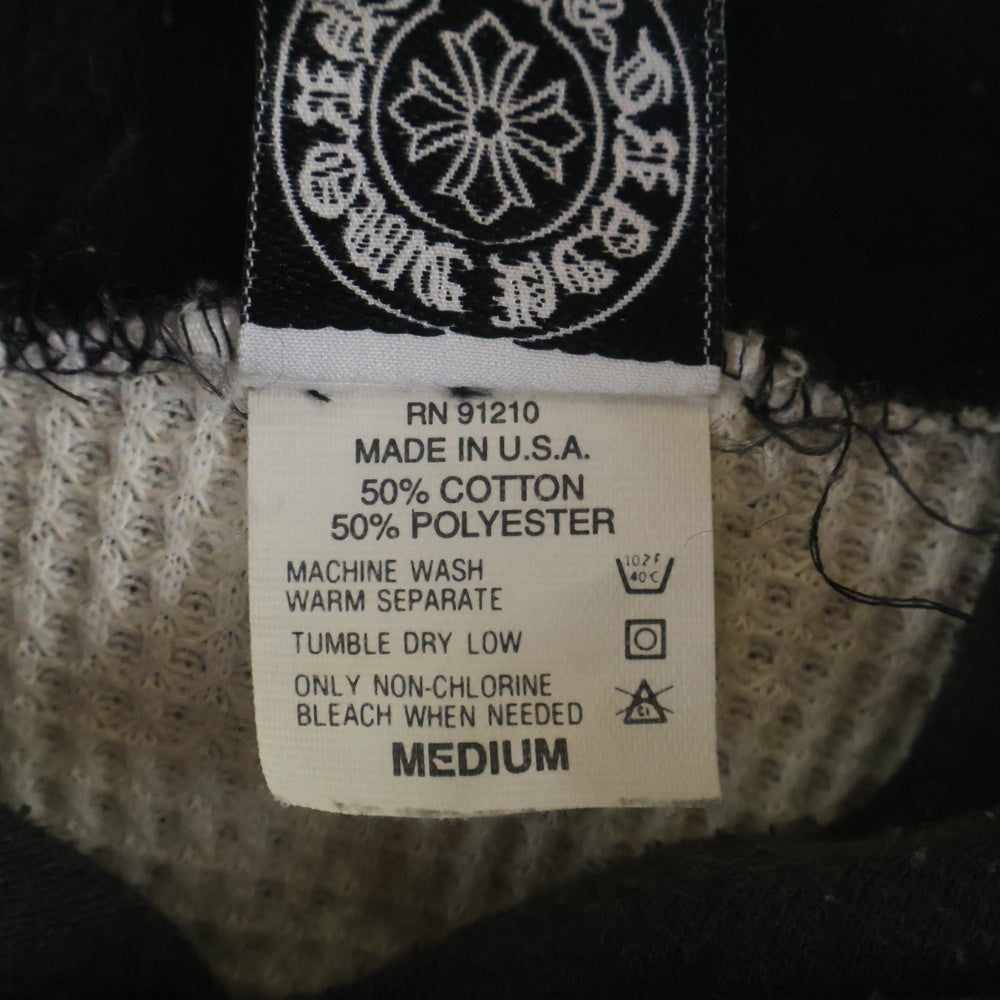CHROME HEARTS(クロムハーツ) OLD SWTSHRT PLVR オールド バックホースシュープリント 裏地サーマル プルオーバーパーカー