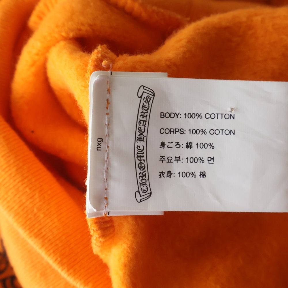 CHROME HEARTS(クロムハーツ) ×OFF WHITE HD PLVR V OFF WHITE オフホワイト ロゴプリント プルオーバーパーカー オレンジ