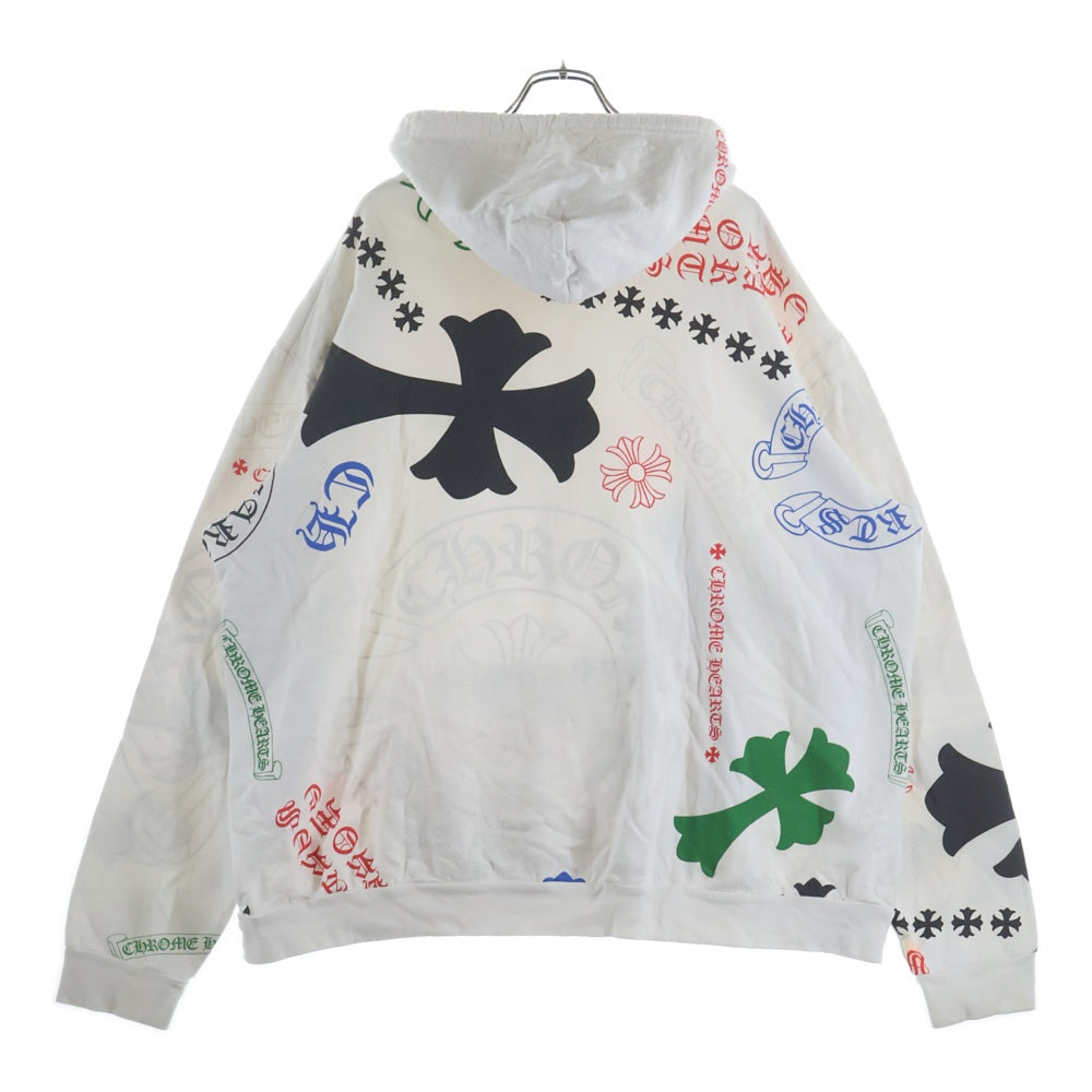 CHROME HEARTS(クロムハーツ) STENCIL HOODIE ステンシルプリント プルオーバーパーカー ホワイト
