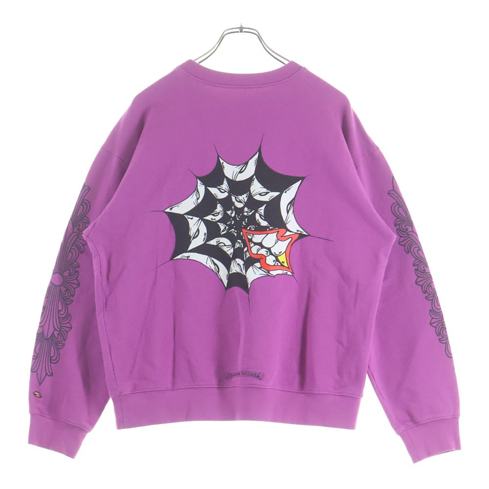 CHROME HEARTS(クロムハーツ) × MATTY BOY 2021SS PPO PHYSM SWTSHRT マッティボーイ フィズム スパイダーウェブ クルーネックスウェットシャツ