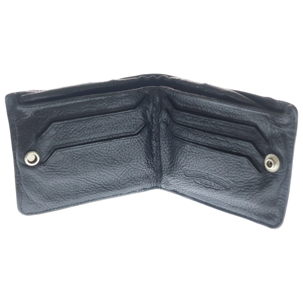 CHROME HEARTS(クロムハーツ) AINT NOTHIN 2 DO フレアニー二つ折りレザーウォレット 財布 ブラック