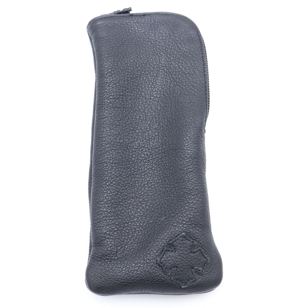CHROME HEARTS(クロムハーツ) CASE アイウェアケース 眼鏡ケース レザー ブラック