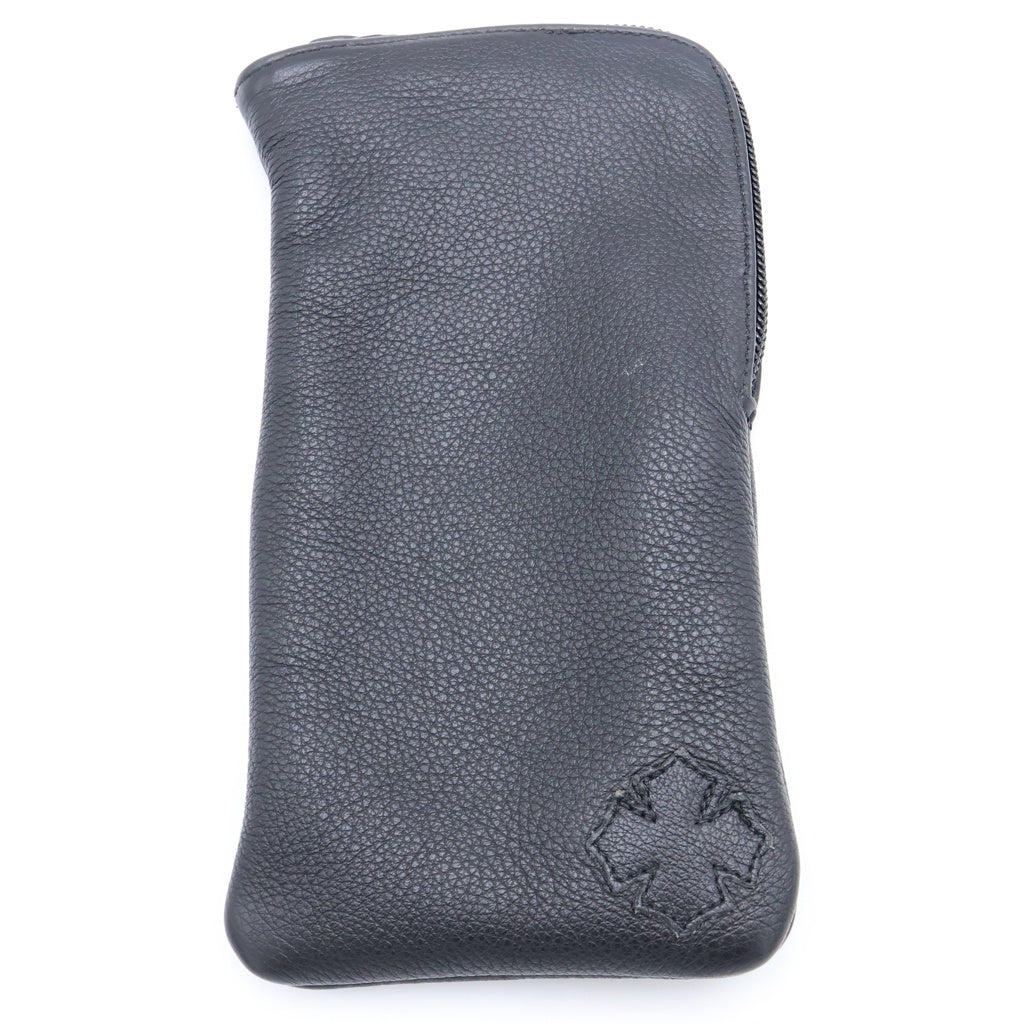 CHROME HEARTS(クロムハーツ) CASE アイウェアケース 眼鏡ケース レザー ブラック