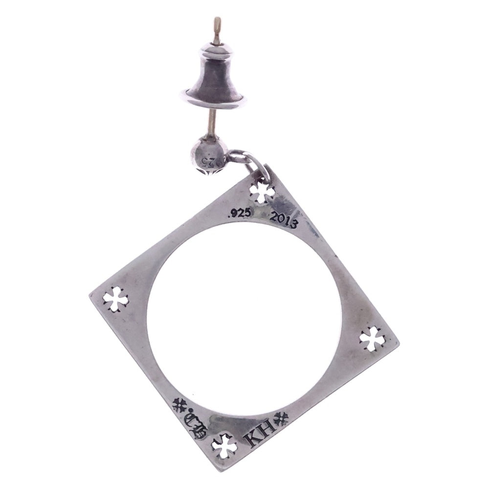 CHROME HEARTS(クロムハーツ) KH SQUARE ケイトハドソン スクエア ピアス シルバー
