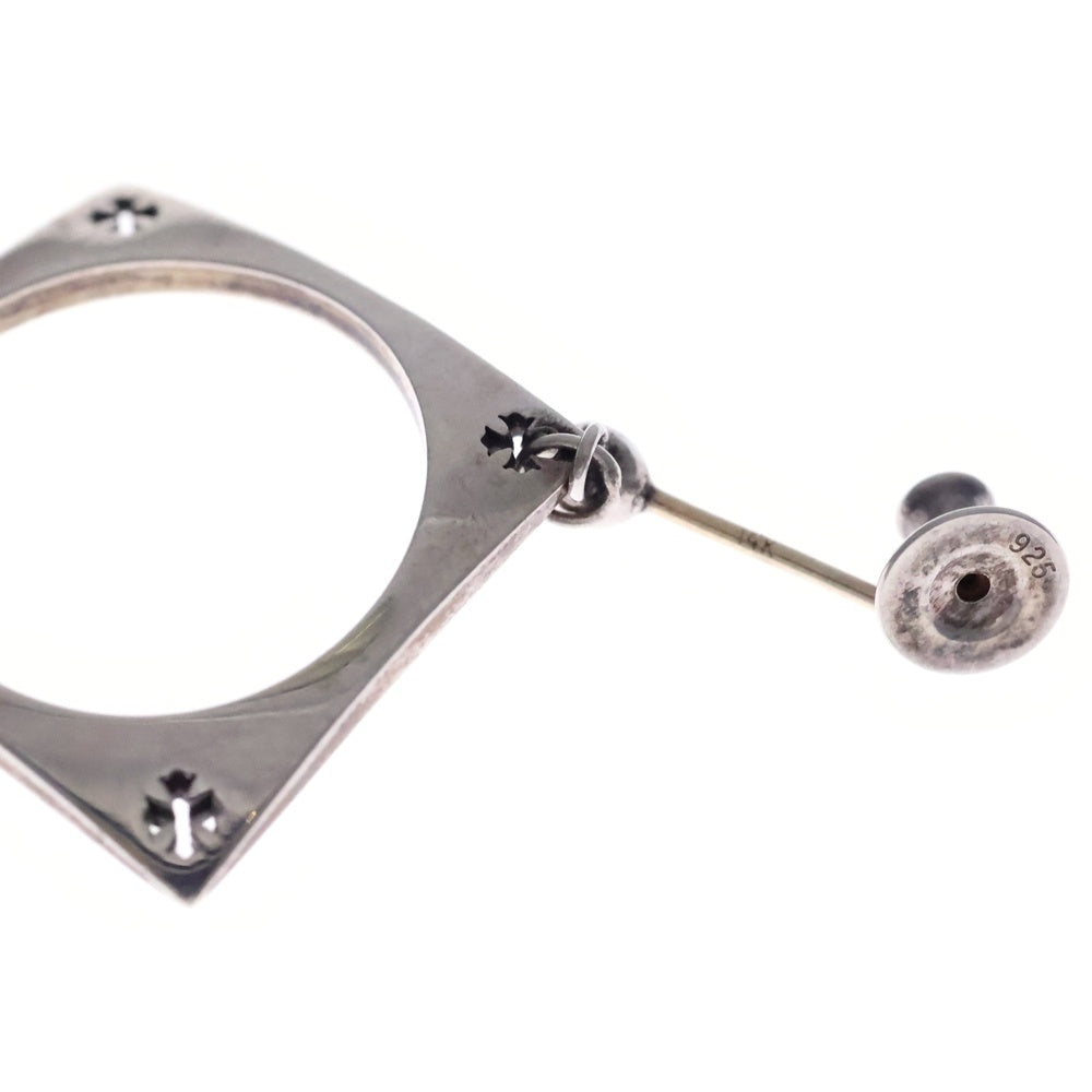 CHROME HEARTS(クロムハーツ) KH SQUARE ケイトハドソン スクエア ピアス シルバー