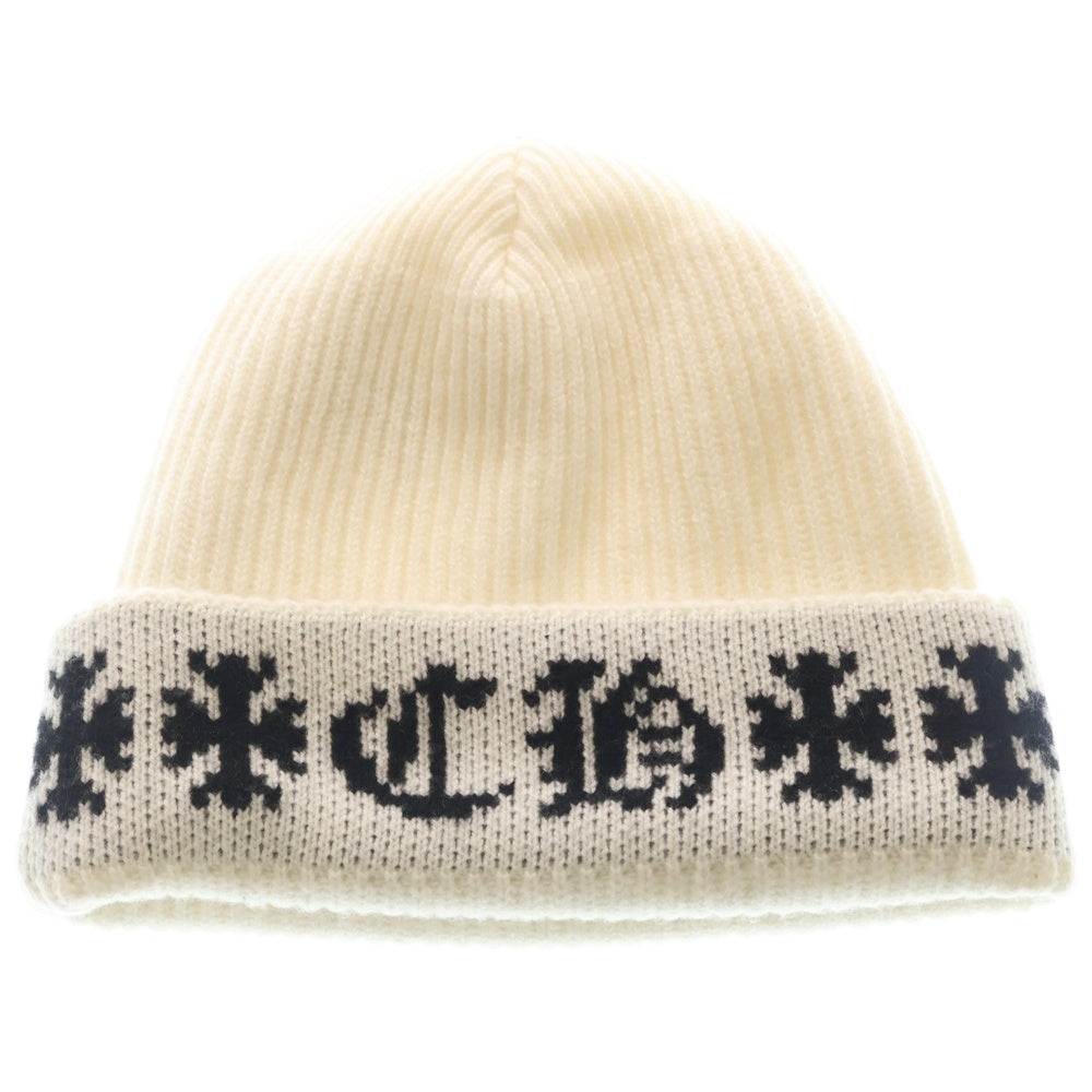 CHROME HEARTS(クロムハーツ) BIG DADDY ビッグダディ スターボール付きカシミヤニットビーニーニットキャップ ブラック
