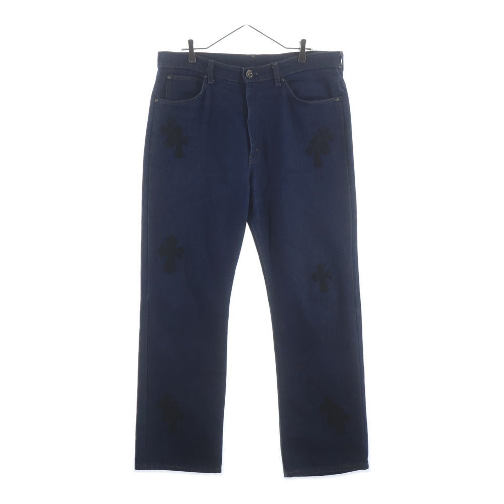 CHROME HEARTS(クロムハーツ) ×LEVI'S U VNTG JEAN BLU ORNG TAB 517 クロスパッチ付きウォッシュドデニムパンツ