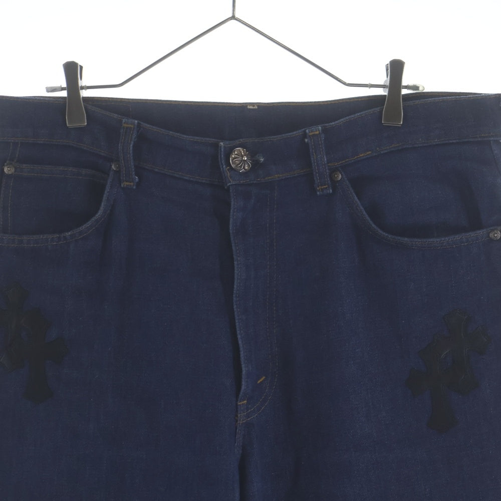 CHROME HEARTS(クロムハーツ) ×LEVI'S U VNTG JEAN BLU ORNG TAB 517 クロスパッチ付きウォッシュドデニムパンツ