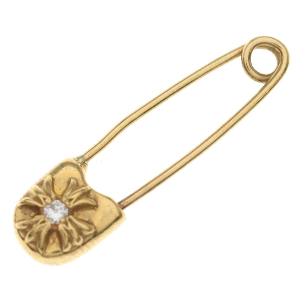 CHROME HEARTS(クロムハーツ) 22K SAFETY PIN S 1DIA 22Kスモールセーフティピン 1ダイヤ ゴールドネックレストップ