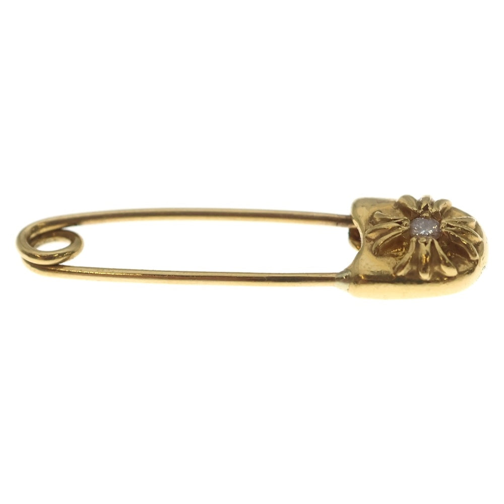 CHROME HEARTS(クロムハーツ) 22K SAFETY PIN S 1DIA 22Kスモールセーフティピン 1ダイヤ ゴールドネックレストップ