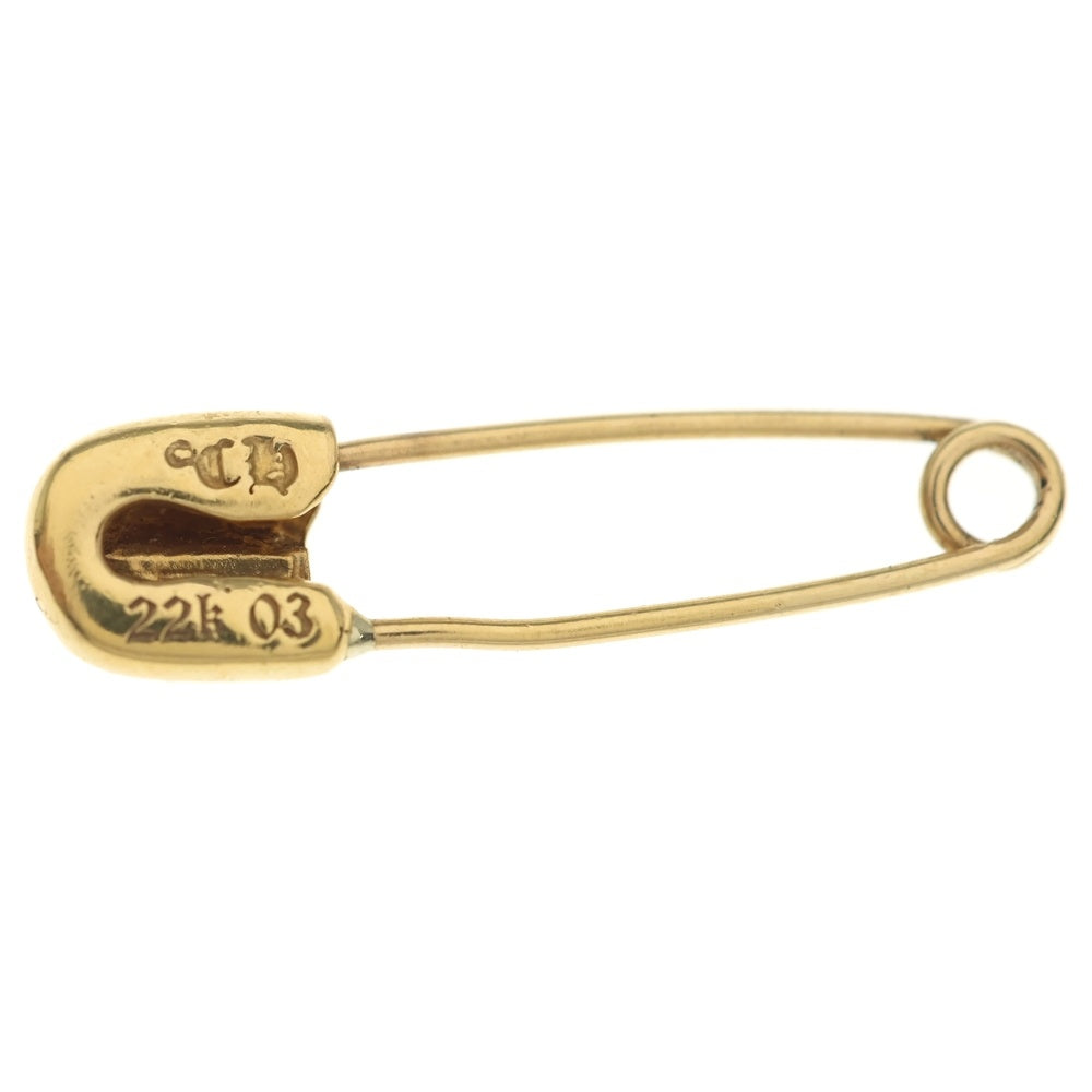 CHROME HEARTS(クロムハーツ) 22K SAFETY PIN S 1DIA 22Kスモールセーフティピン 1ダイヤ ゴールドネックレストップ