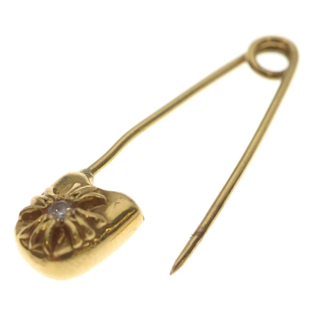 CHROME HEARTS(クロムハーツ) 22K SAFETY PIN S 1DIA 22Kスモールセーフティピン 1ダイヤ ゴールドネックレストップ