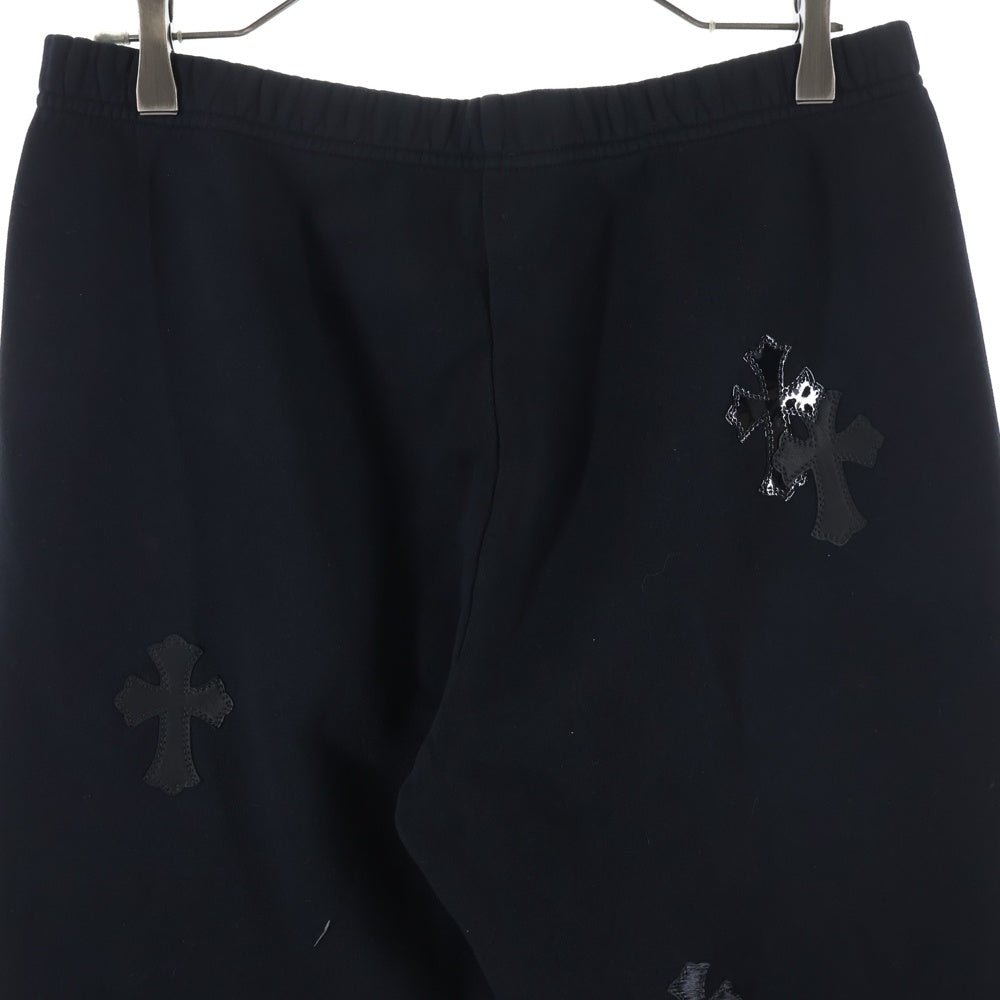 CHROME HEARTS(クロムハーツ) Y NOT クロスパッチ付きスウェットロングパンツ ブラック