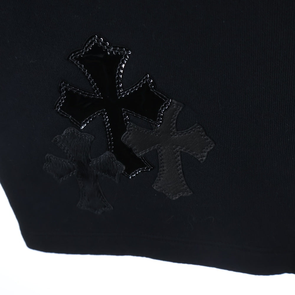 CHROME HEARTS(クロムハーツ) Y NOT クロスパッチ付きスウェットロングパンツ ブラック