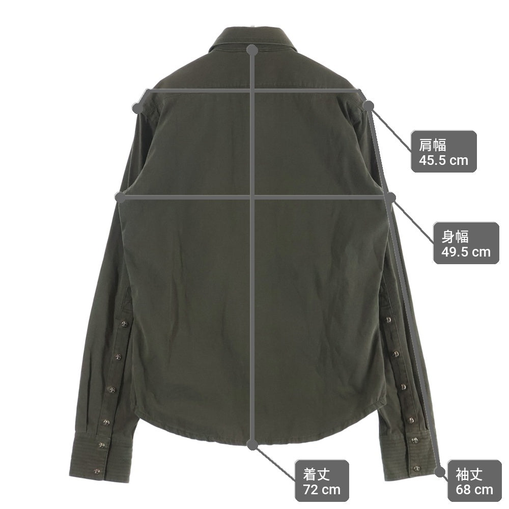 CHROME HEARTS(クロムハーツ) ARMY FBRC アーミーシャツ BSフレアボタンミリタリー長袖シャツ