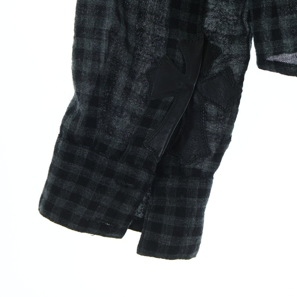 CHROME HEARTS(クロムハーツ) LOOSEENDS/ルーズエンド クロスボールボタンチェック長袖シャツ