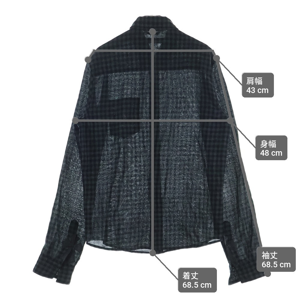 CHROME HEARTS(クロムハーツ) LOOSEENDS/ルーズエンド クロスボールボタンチェック長袖シャツ