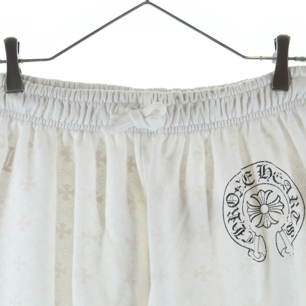 CHROME HEARTS(クロムハーツ) SWEAT PANTS CHプラス総柄 ホースシュープリント スウェットパンツ ホワイト