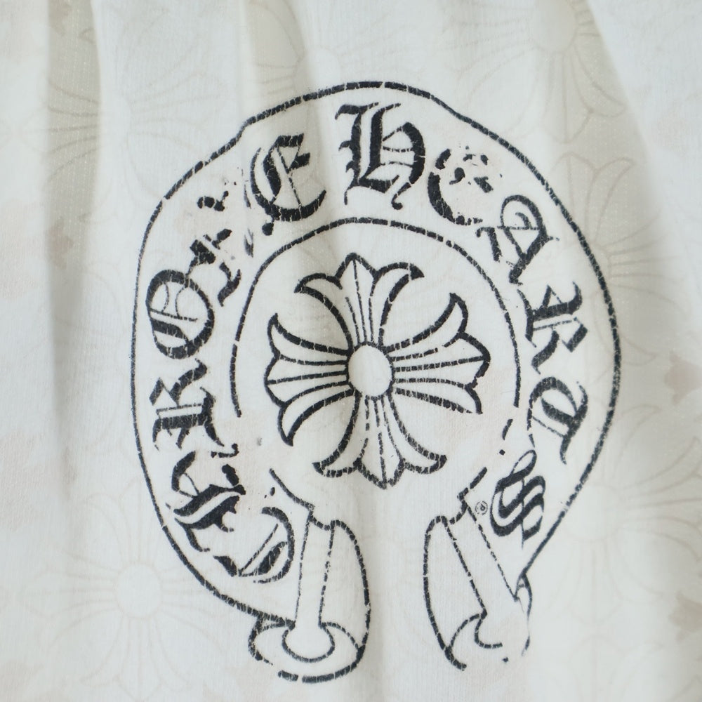 CHROME HEARTS(クロムハーツ) SWEAT PANTS CHプラス総柄 ホースシュープリント スウェットパンツ ホワイト