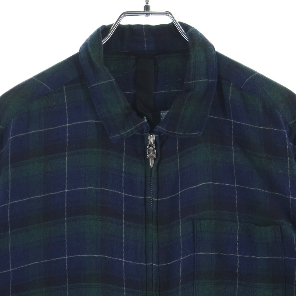 CHROME HEARTS(クロムハーツ) Y NOT HEYWOOD ダガージップアップフランネルチェック長袖シャツ
